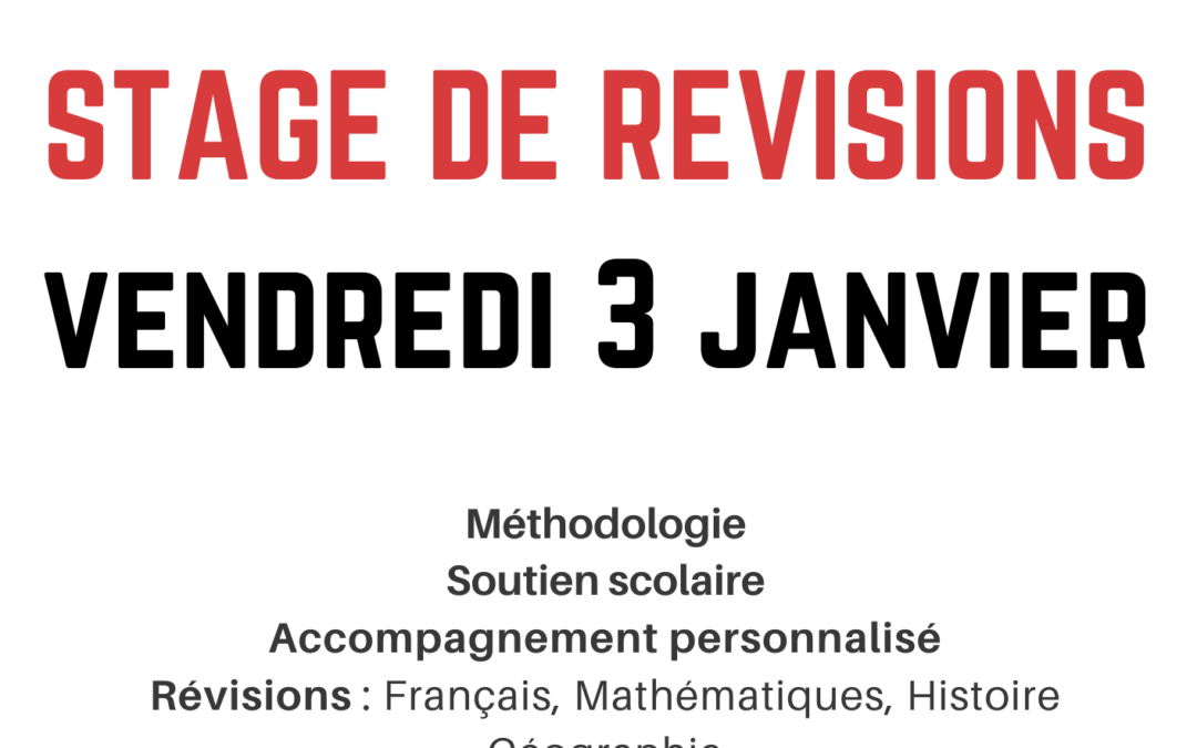 Stage de révisions