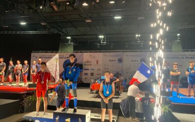 Après une finale très disputée, Alistair et Camille terminent à la 3ᵉ place du Trophée National Minime d’Haltérophilie !