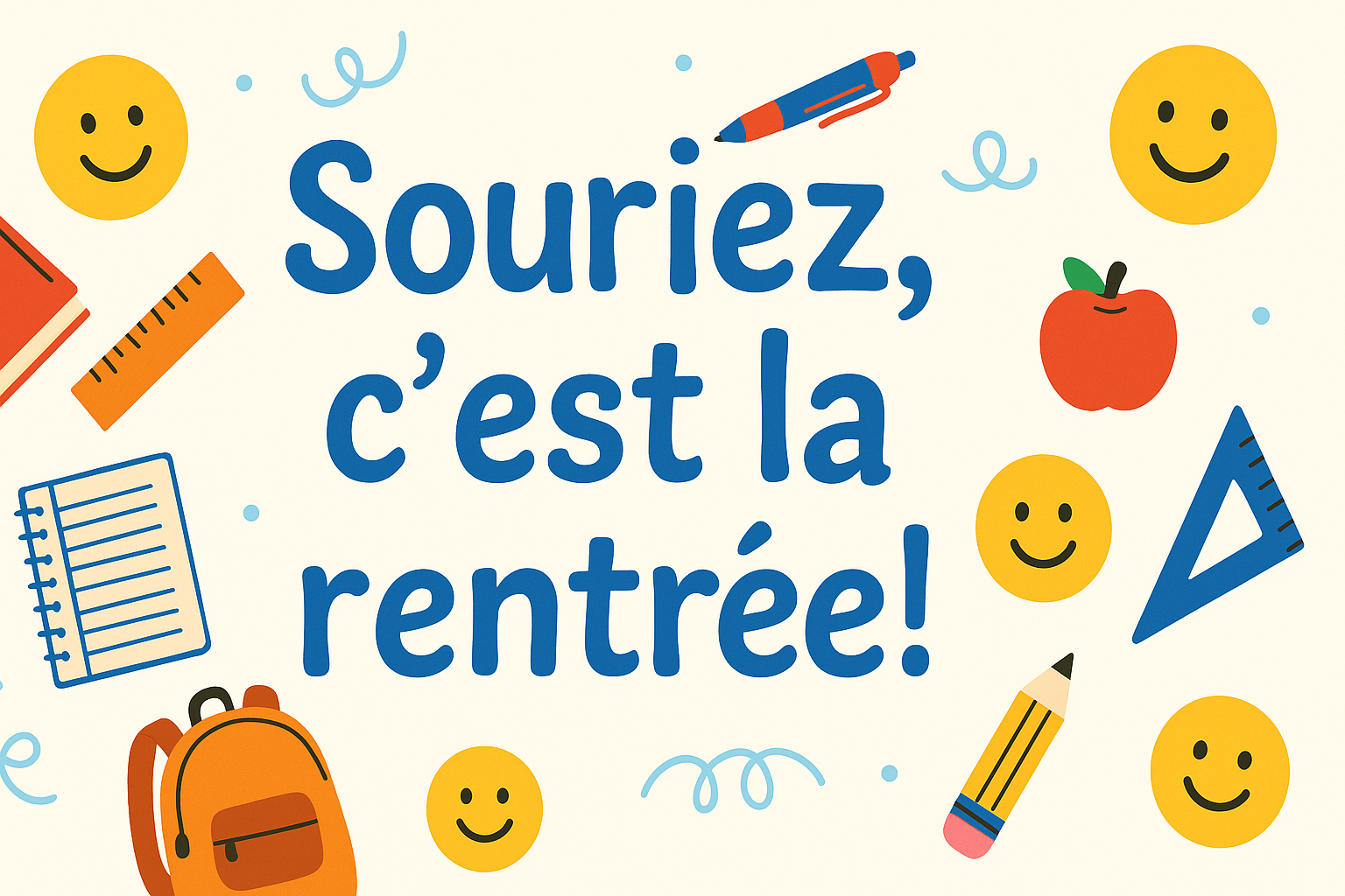 Toute la communauté éducative Charles de Foucauld souhaite une excellente rentrée à ses élèves.