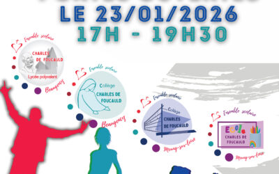Portes ouvertes de l&rsquo;ensemble scolaire Charles de Foucauld : Vendredi 23 janvier 2026 de 17h à 19h30